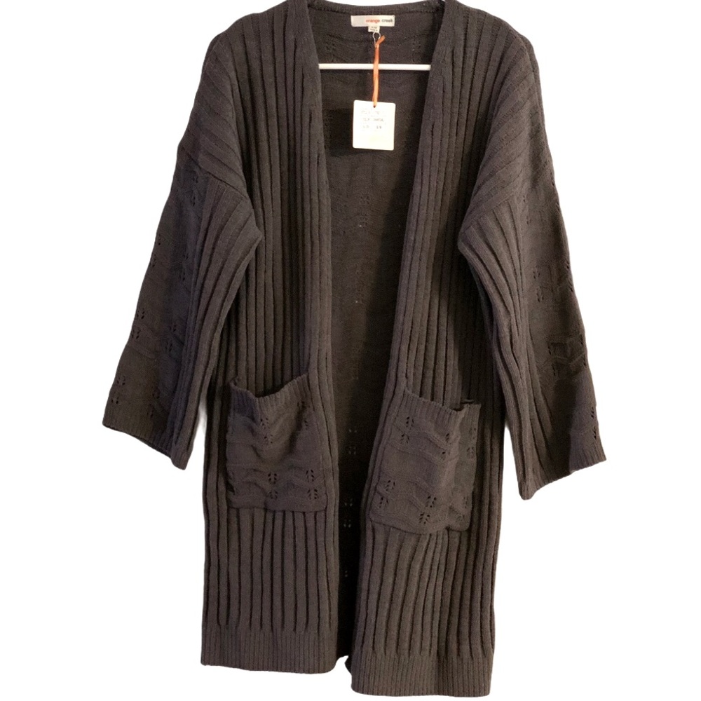 Front Loose Chunky Knit Sweater Cardigan
